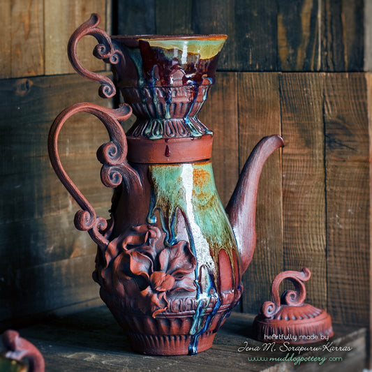 Louisiana Iris French Drip Coffee Pot ( The Creole Courtyard Collection )