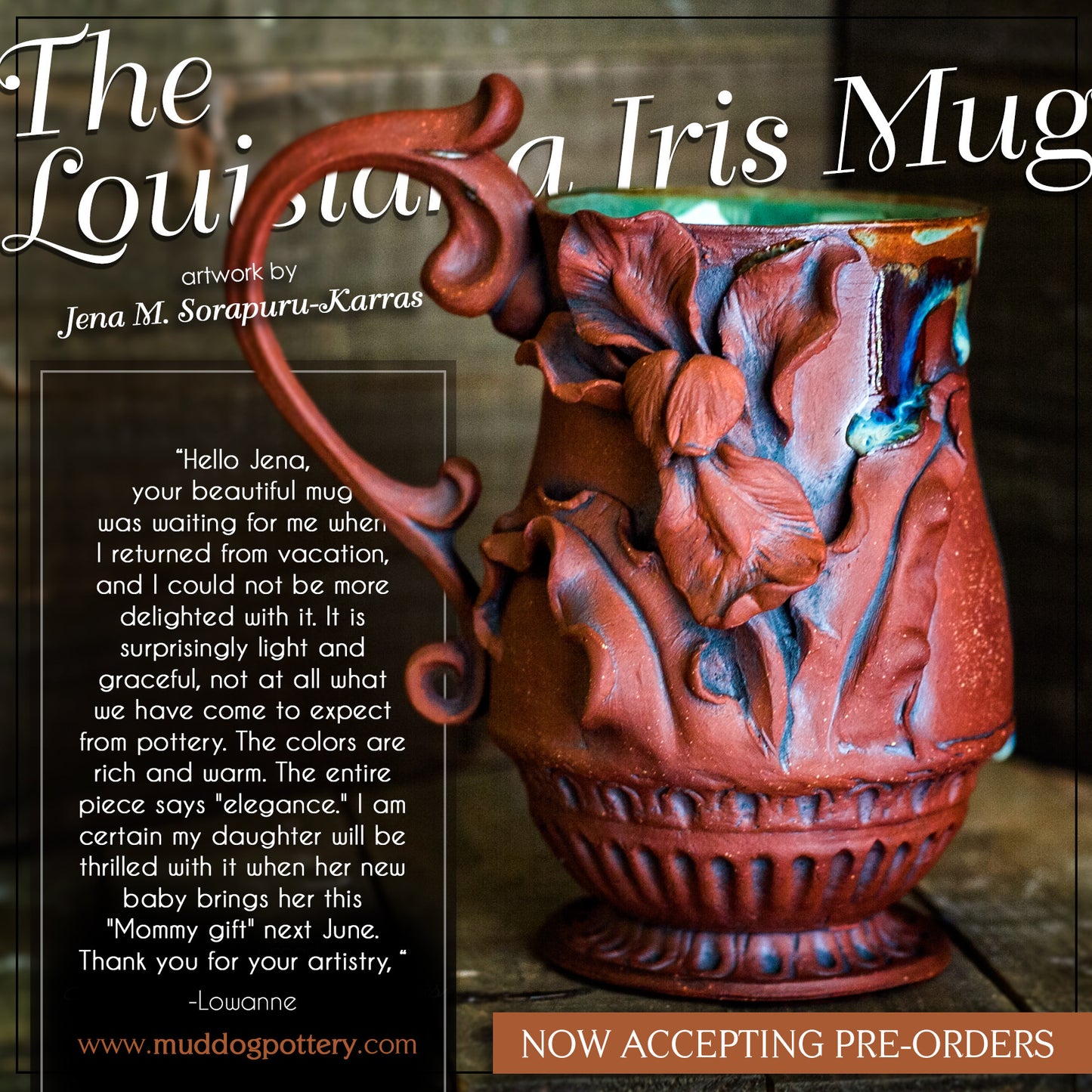 Purple Passion Louisiana Iris Coffee Mug ( The Creole Courtyard Collection )