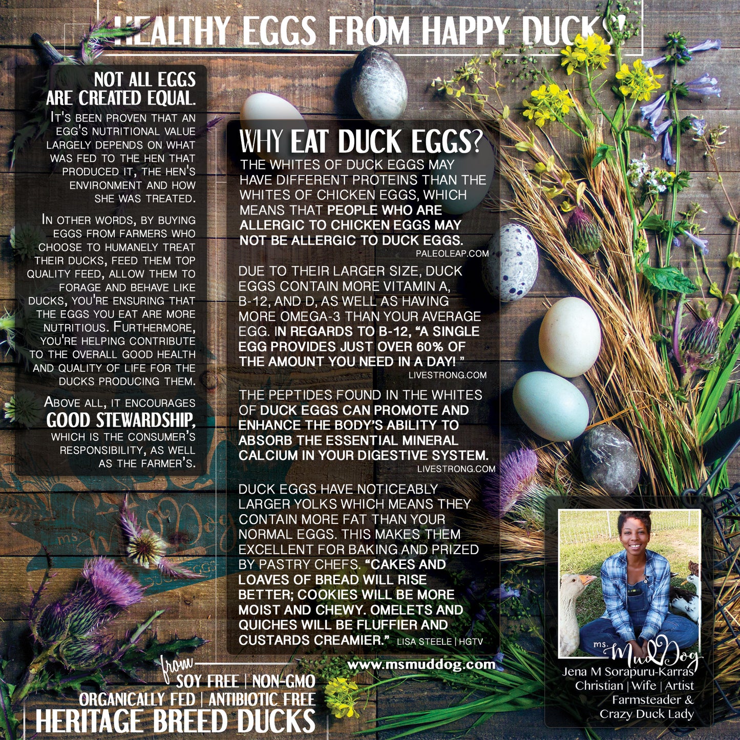 Duck Eggs (Organically Fed | Non-GMO | Pasture Raised | Extra Large) PICK-UP ONLY in Zachary and Clinton