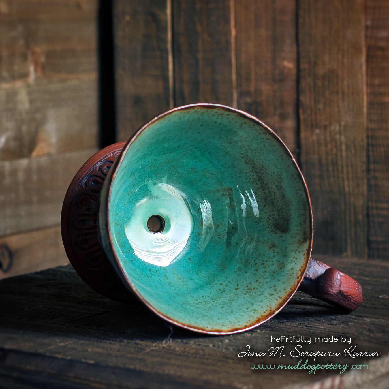 Louisiana Iris Coffee Cup and Funnel Set ( The Creole Courtyard Collection )