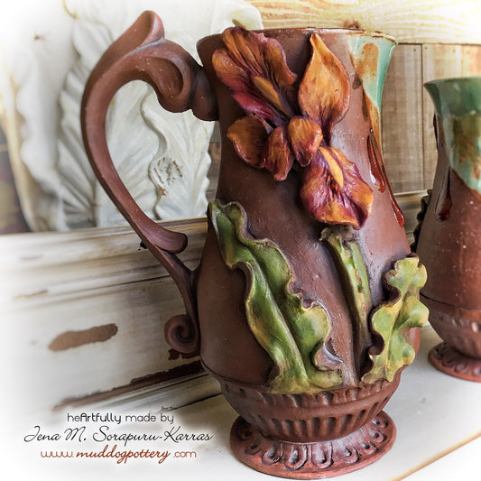 Creole Flame Louisiana Iris Coffee Mug ( The Creole Courtyard Collection )