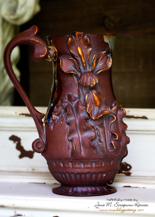 Louisiana Iris Coffee Mug, Gilded ( The Creole Courtyard Collection )
