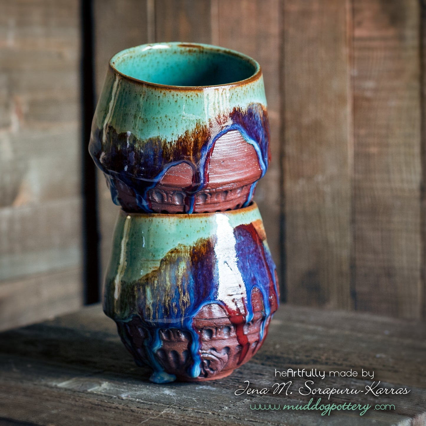 Bayou Rain Wine Cup Set ( The Creole Courtyard Collection )