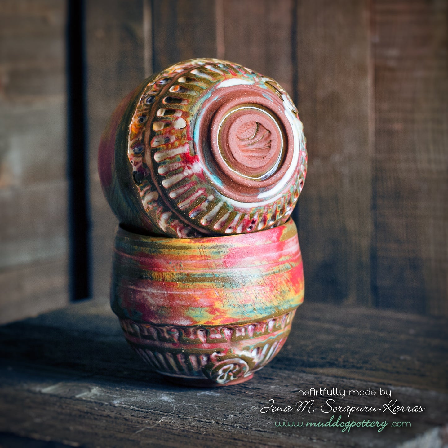 Peeling Paint (Zoranj) Wine Cup Set ( The Creole Courtyard Collection )