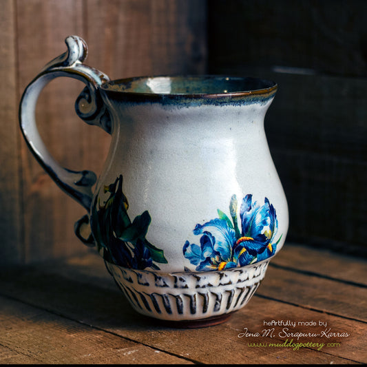 Bearded Iris Coffee Mug ( The Creole Courtyard Collection )