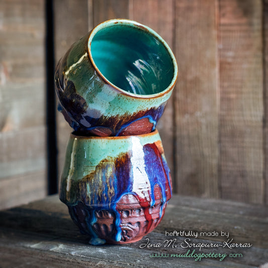 Bayou Rain Wine Cup Set ( The Creole Courtyard Collection )